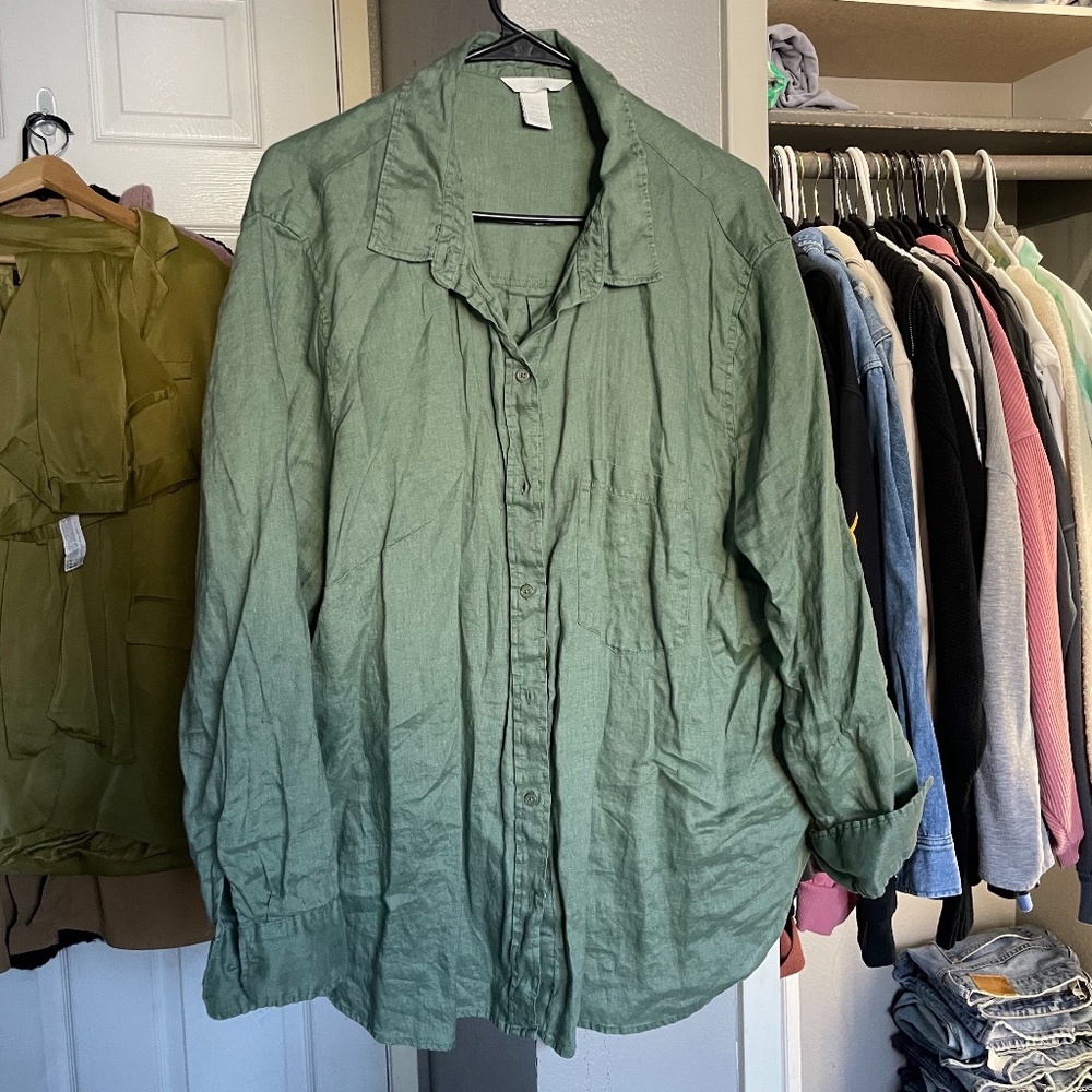 H&M Linen Button Up
